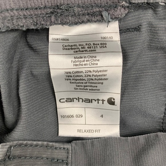 Carhartt Force Cargo Shorts Women's 2 Gray Relaxed Fit Ripstop Utility Pockets - Picture 8 of 11